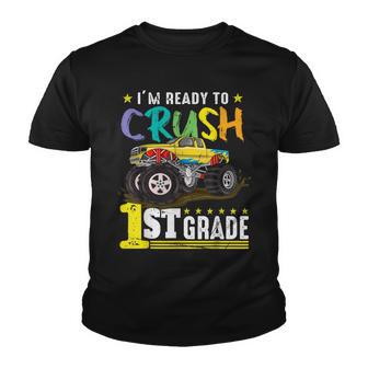 Ready To Crush 1St Grade Monster Truck First Day Of School Youth T-shirt - Thegiftio UK