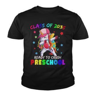 Ready To Crush Preschool 2035 Dabbing Unicorn Back To School Youth T-shirt - Thegiftio UK