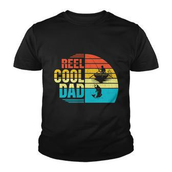 Reel Cool Dad Fathers Day Funny Fishing Papa Youth T-shirt - Monsterry UK