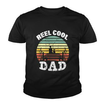 Reel Cool Dad Fisherman Daddy Funny Fathers Day Youth T-shirt - Monsterry CA