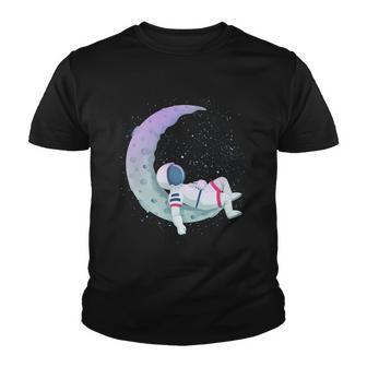 Relaxing Astronaut On The Moon Youth T-shirt - Monsterry CA
