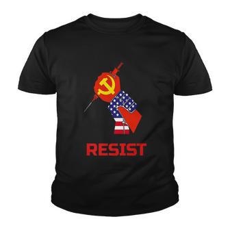 Resist Anti Vaccine Mandates And Communisum Youth T-shirt - Thegiftio UK