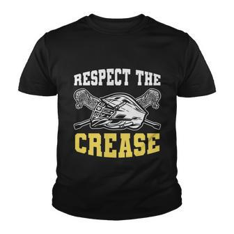 Respect The Crease Lacrosse Goalie Lacrosse Plus Size Shirts For Men And Women Youth T-shirt - Monsterry