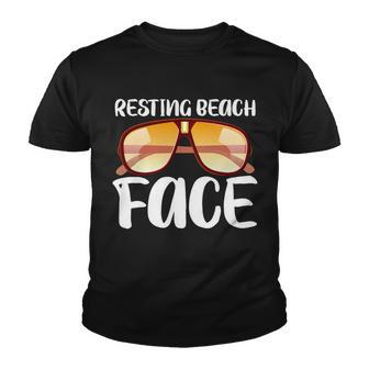 Resting Beach Face Summer Shades Youth T-shirt - Monsterry DE