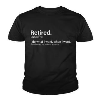 Retired Definition Tshirt Youth T-shirt - Monsterry UK