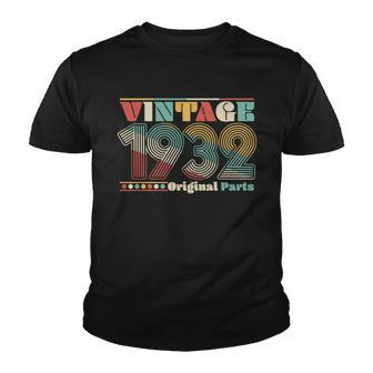 Retro 60S 70S Style Vintage 1932 Original Parts 90Th Birthday Graphic Design Printed Casual Daily Basic Youth T-shirt