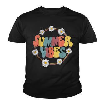 Retro 70S 80S Funny Summer Vibes Floral Summer Youth T-shirt - Thegiftio UK