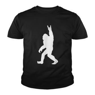 Retro Bigfoot Funny Rock And Roll Bigfoot Youth T-shirt - Monsterry DE