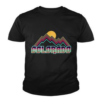 Retro Colorado Mountain Logo Youth T-shirt - Monsterry UK