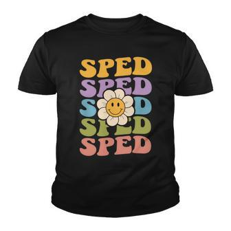 Retro Groovy Sped Teacher Back To School Special Education Youth T-shirt - Seseable