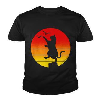 Retro Karate Cat 80S Movies Tshirt Youth T-shirt - Monsterry UK
