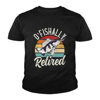 Retro Retirement Ofishally Retired Funny Fishing Youth T-shirt - Monsterry DE