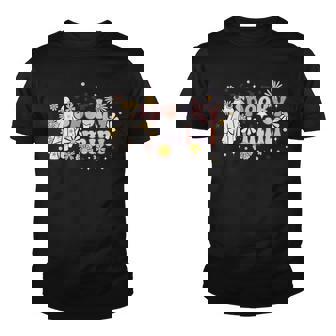 Retro Spooky Mini Floral Boho Ghost Mini Halloween Costume V3 Youth T-shirt | Seseable CA