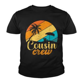 Retro Summer Family Vacation Vintage Beach Cousin Crew Youth T-shirt - Thegiftio UK