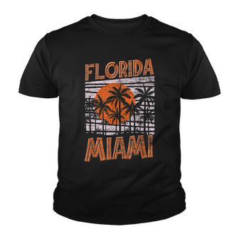Retro Tropical Summer Vacation South Beach Fl Miami Florida V2 Youth T-shirt - Thegiftio UK