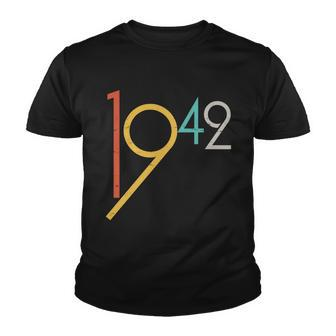 Retro Vintage 1942 80Th Birthday Tshirt Youth T-shirt - Monsterry
