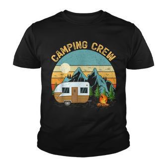 Retro Vintage Camper Camping Crew Youth T-shirt - Thegiftio UK