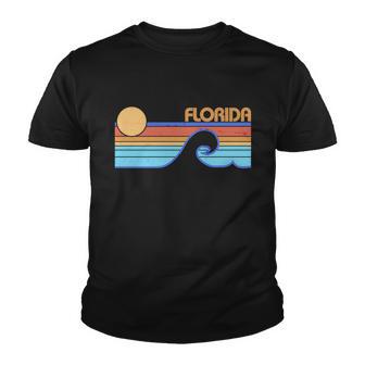 Retro Vintage Florida Sunset Wave Youth T-shirt - Monsterry