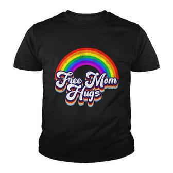 Retro Vintage Free Mom Hugs Rainbow Lgbtq Pride Tshirt Youth T-shirt - Monsterry UK
