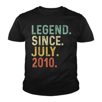 Retro Vintage Legend Epic Since July 2010 11Th Birthday 11Yo Youth T-shirt - Seseable