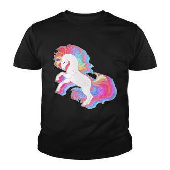 Retro Vintage Rainbow Unicorn Youth T-shirt - Thegiftio UK
