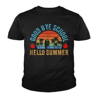 Retro Vintage Students Teachers Good Bye School Hello Summer V2 Youth T-shirt - Thegiftio UK