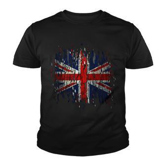 Ripped Uk Great Britain Union Jack Torn Flag Youth T-shirt - Monsterry CA