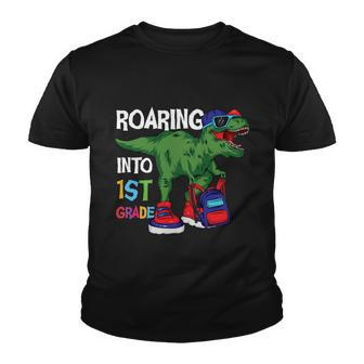 Roaring Into 1St Grade Dinosaur Back To School First Day Of School Youth T-shirt - Monsterry AU