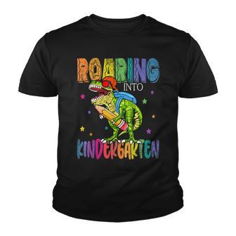 Roaring Kindergarten Dinosaur T Rex Back To School Boys Gift V2 Youth T-shirt - Thegiftio UK
