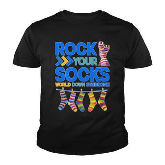 Rock Your Socks World Down Syndrome Awareness Day Tshirt Youth T-shirt - Monsterry CA