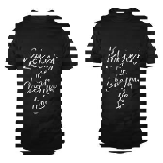 Rocking The Cheer Mom Life Great Gift Cute Cheerleader Mother Youth T-shirt - Monsterry