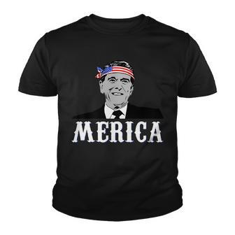 Ronald Reagan Merica Tshirt Youth T-shirt - Monsterry