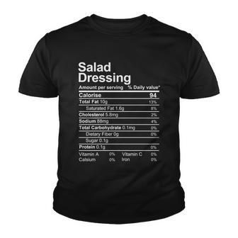 Salad Dressing Nutrition Facts Label Youth T-shirt - Monsterry UK