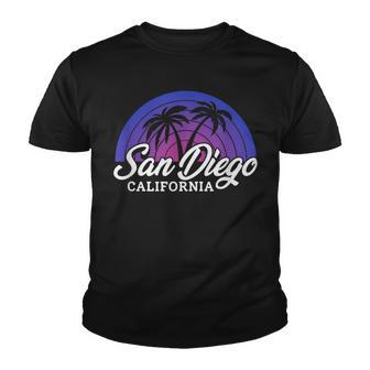 San Diego California Palm Trees Surfing Summer Vacation Youth T-shirt - Thegiftio UK