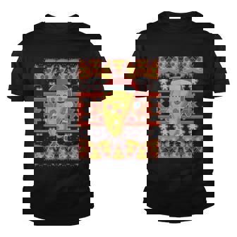 Santa Pizza Lover Ugly Christmas Sweater Graphic Design Printed Casual Daily Basic Youth T-shirt - Thegiftio