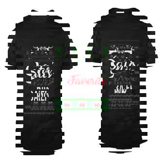 Santas Favorite Banker Christmas Ugly Family Gift Graphic Design Printed Casual Daily Basic Youth T-shirt - Thegiftio