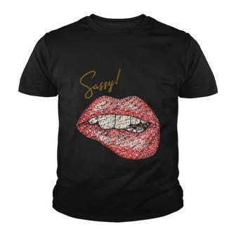 Sassy Lips Sexy Girl Graphic Sexy Lips Biting Graphic Design Printed Casual Daily Basic Youth T-shirt - Thegiftio UK