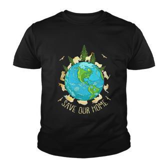 Save Our Home Animals Wildlife Conservation Earth Day V3 Youth T-shirt - Thegiftio UK