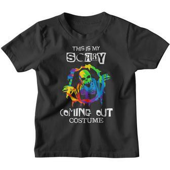 Scary Coming Out Costume Gay Halloween Funny Lgbt Pride Youth T-shirt - Thegiftio UK