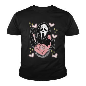 Scary Ghost Face Phone Ghostface Calling Youth T-shirt - Monsterry