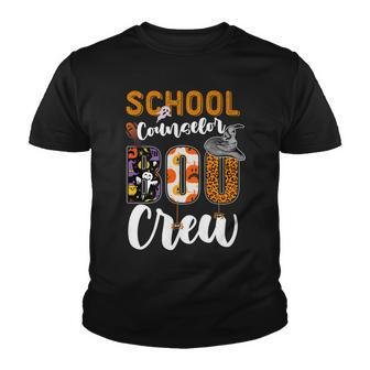 School Counselor Boo Crew Ghost Funny Halloween Matching Youth T-shirt - Seseable