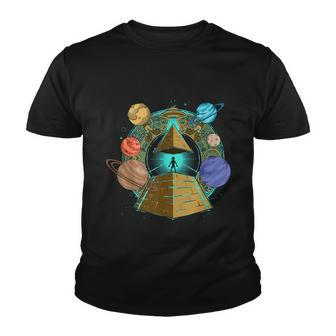 Sci Fi Ufo Abduction Pyramids Ancient Egypt Science Alien Youth T-shirt - Monsterry UK