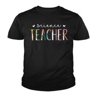 Science Teacher Cute Floral Design Youth T-shirt - Seseable