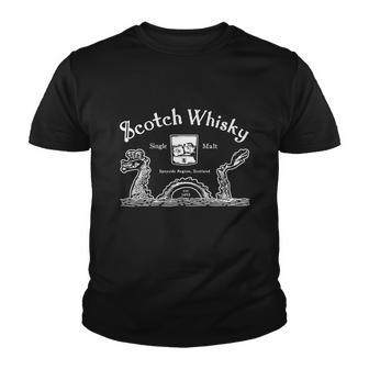 Scotch Whisky T Shirt Loch Ness Monster Shirt Scotland Tee Shirt Scottish Bar Shirt Youth T-shirt - Thegiftio UK