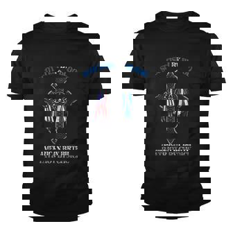 Scottish By Blood American By Birth Cross Flag Youth T-shirt - Monsterry