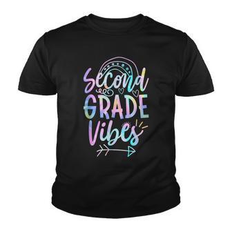Second Grade Vibes Back To School Tie Dye Teachers Students Youth T-shirt - Thegiftio UK