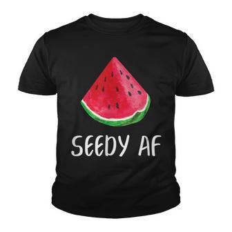 Seedy Af Watermelon Summer Fruit Melon Lovers Youth T-shirt - Thegiftio UK