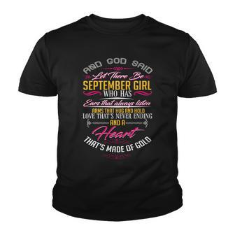 September Girl Always Listens Tshirt Youth T-shirt - Monsterry