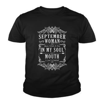 September Woman Funny Birthday Tshirt Youth T-shirt - Monsterry