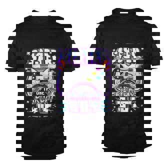 Sister Of The Birthday Boy Matching Video Gamer Party Graphic Design Printed Casual Daily Basic Youth T-shirt - Thegiftio UK